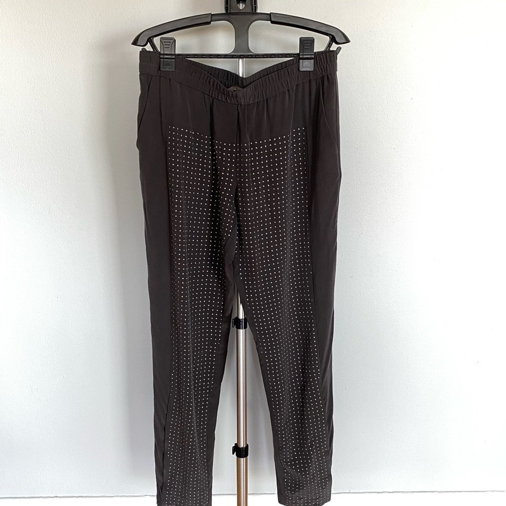 HALSTON HERITAGE 100% Silk Studded Pants